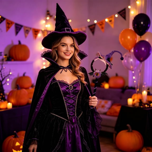 Light-Up Halloween Fairy Wand Craft Kit, LED Wizard Stick with Pipe Cleaners and Decorative Materials for DIY Costume Props, Handmade Party Decor, Creative Projects, and Holiday Display, Purple