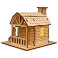 thumbnail image 1 of Light-Up Handmade Wooden Christmas Village Houses, VVQ DIY Paintable Craft Kit with Soft Glow for Decor, 1 of 7