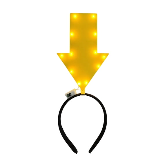 Light Up Headband Funny Arrow Flashing Led Party Headband Novelty Headband for Rave Halloween Festival Club Events 1 Pack
