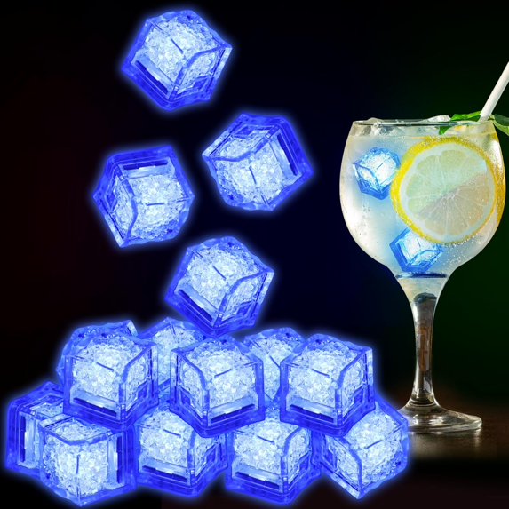 Light Up Ice Cubes Bulk Pack LED Ice Cubes for Drinks Flashing Water Activated Bar Club Wedding Party