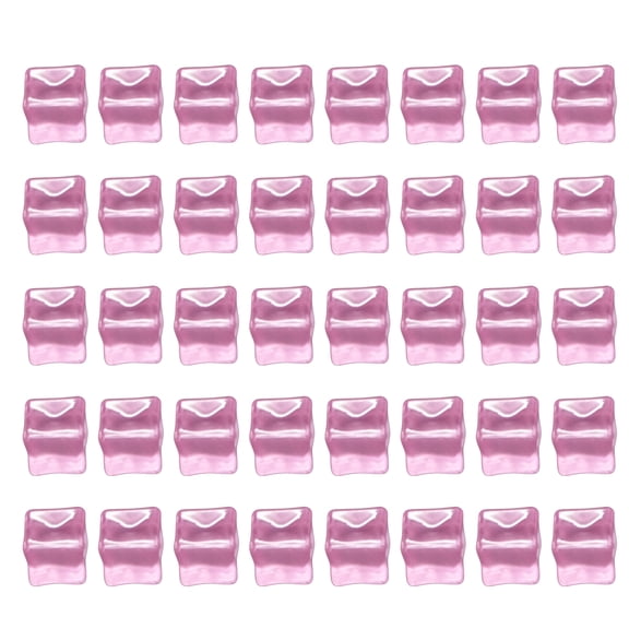 Light Up Ice Cubes with 0.55 Inch Acrylic Design, 40-Pack, Light Purple, for Glow in The Dark Parties, Decorations