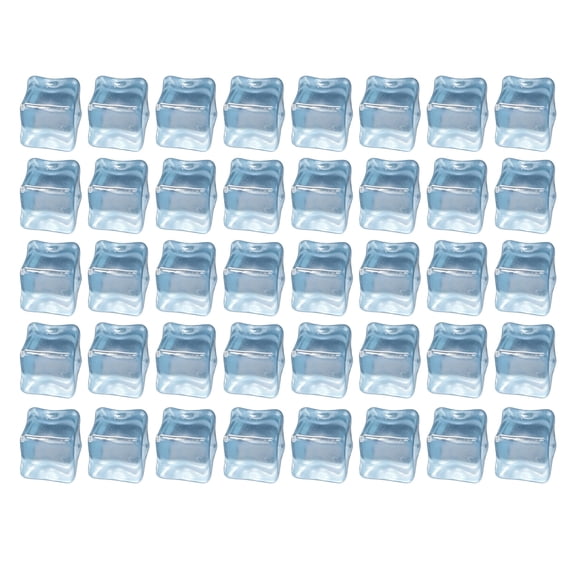 Light Up Ice Cubes with Glowing Led Effect, 40 Pack Mini, Light Blue, for Party Decorations, Simulated Ice Cubes