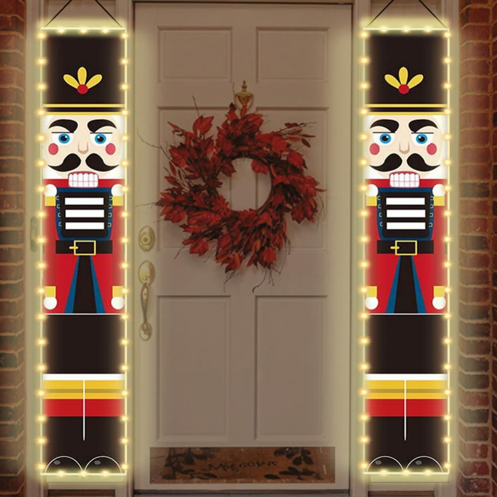 Light Up Indoor Outdoor Merry Christmas Banner with Led String Light