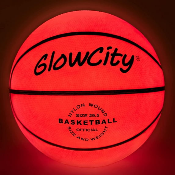 Light Up, Indoor or Outdoor Basketballs with 2 LED Lights and Pre-Installed Batteries