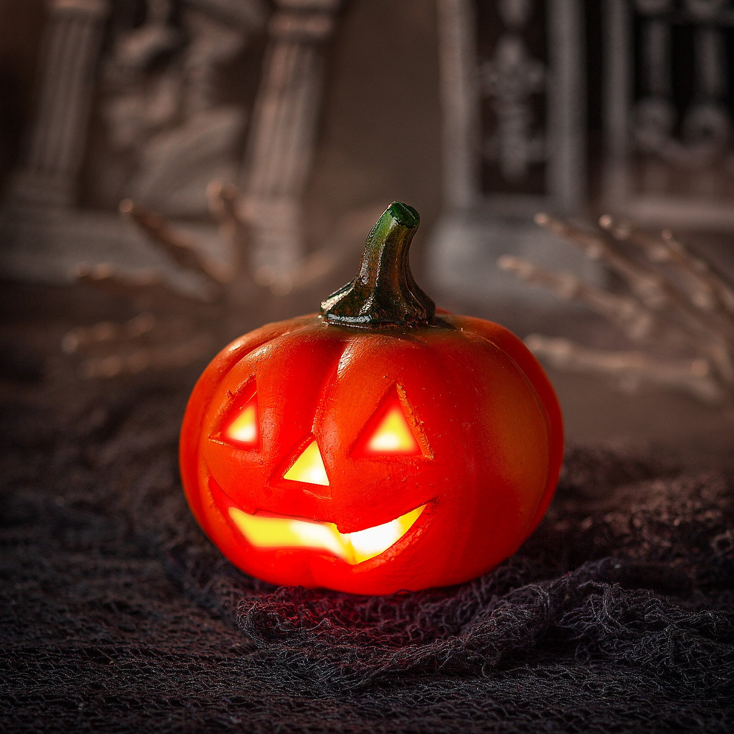 Light-Up Jack-O’-Lantern Halloween Decoration, 1 Piece - Walmart.com