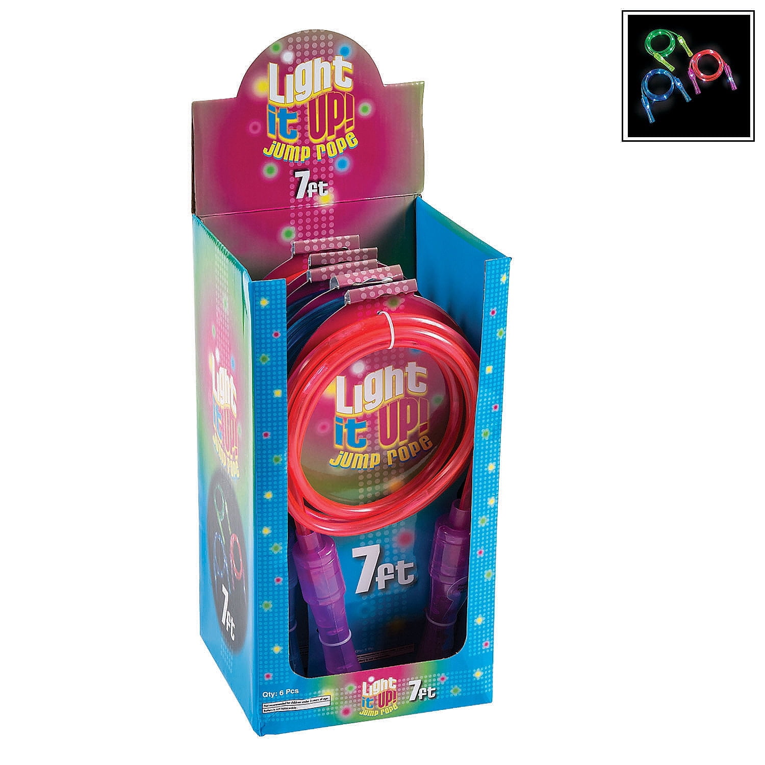 Light Up Jump Rope  - Toys - 6 Pieces