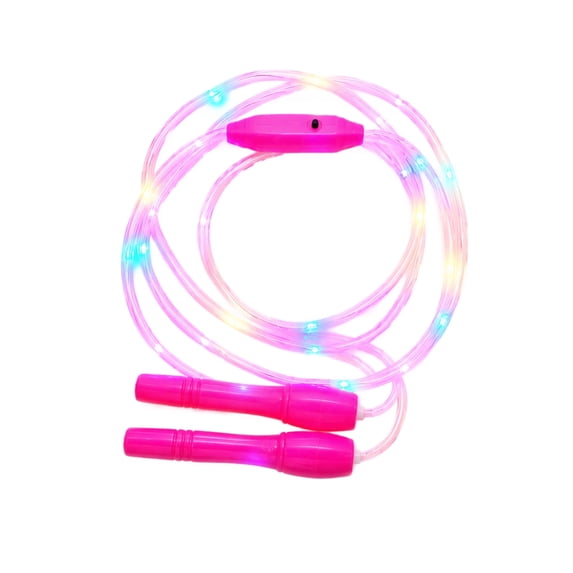 Light Up Jump Rope with 3-Speed Adjustable Led Glow, Pink, for Student Exercise