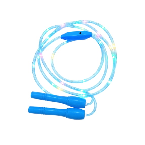 Light Up Jump Rope with 3-Speed Adjustable Settings, Sky Blue, for Student Exercise and Outdoor Play