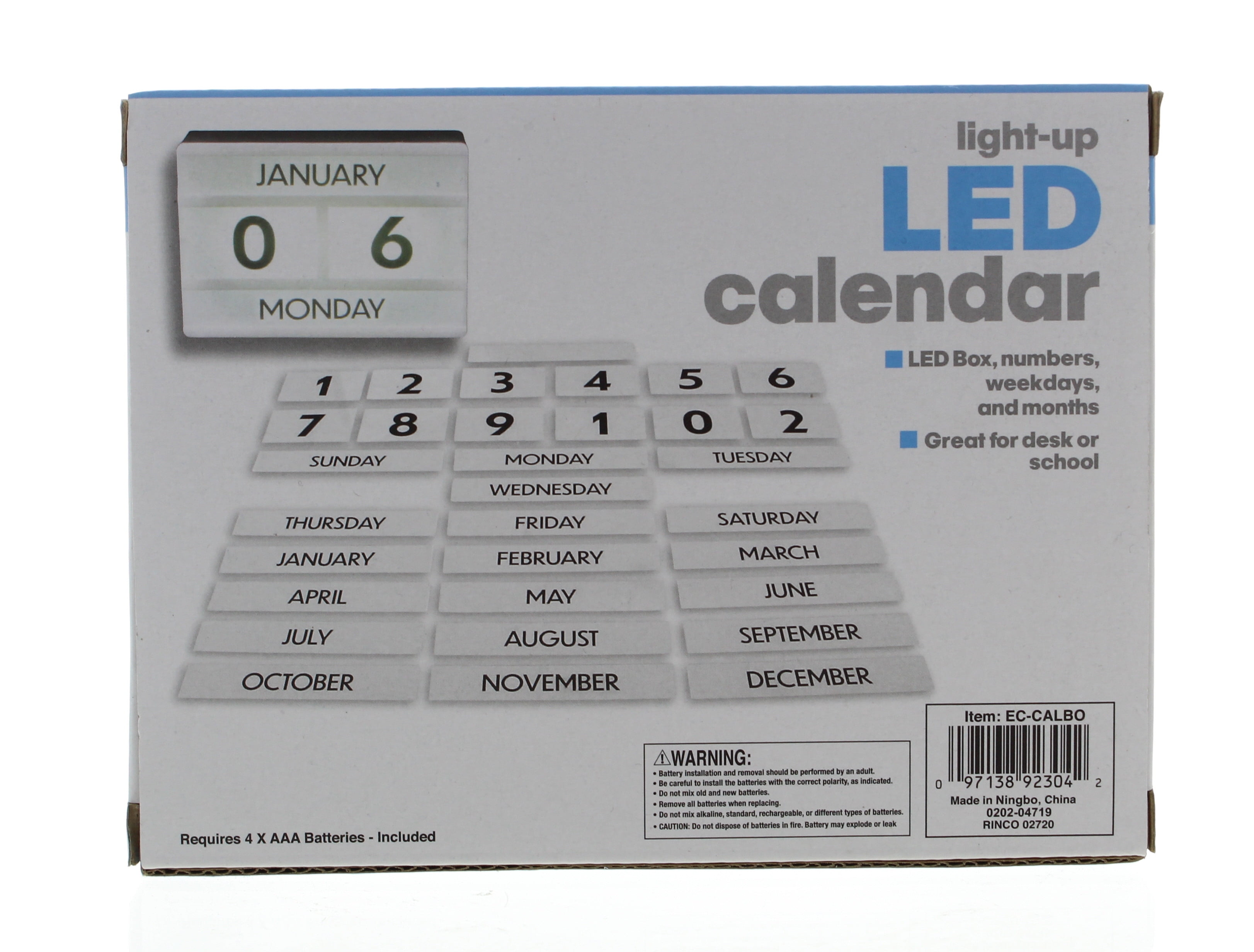 Light Up LED Calendar - Walmart.com