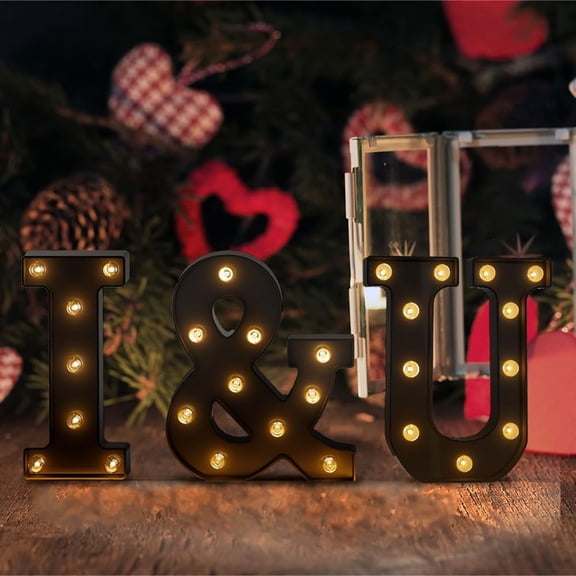 Light Up Letters Black I Letter Lights for Wall Decor
