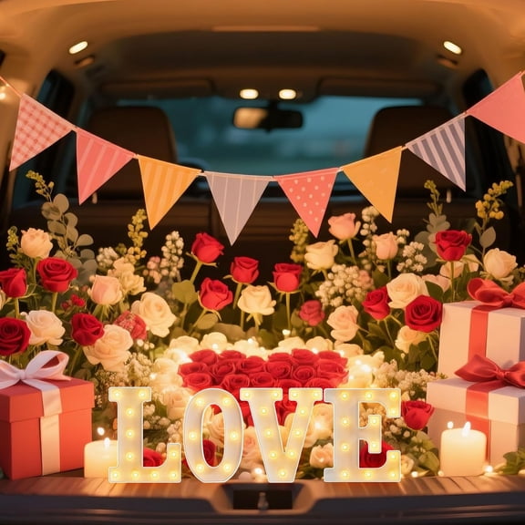 Light Up Letters, LED Letter Lights Alphabet, Diamond Bulb Marquee Light Up Letters, Lighted Letter Sign for Home Party Wedding Graduation Decor