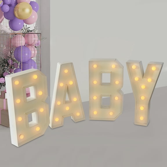 Light Up Letters, Party Decoration LED Letter Lights, LED Letter Light For Baby Showers, New Year, Family, Graduation Ceremonies