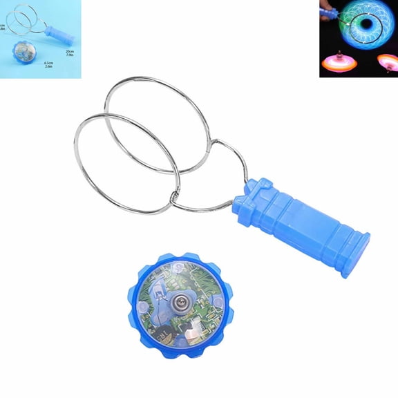 Light‑Up Magnetic Gyro Wheel Toy, Pull‑String Flashing Spinning Gyroscope with Metal Rings, Hand‑operated Spinner Fidget Toy for Party Leisure Games