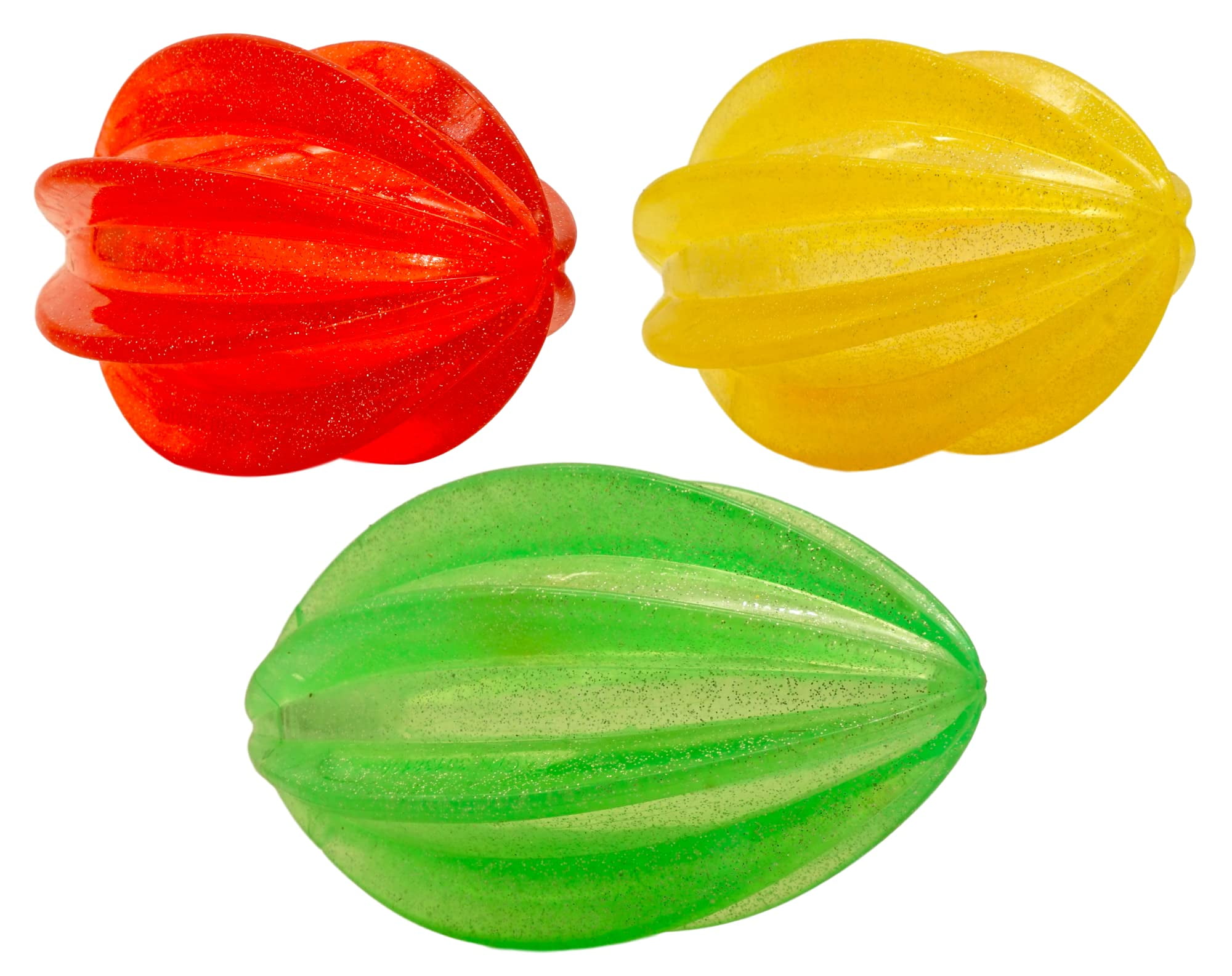 Light Up Mini Footballs for Kids (3 Pack, Colors Vary) Rubber Blinking