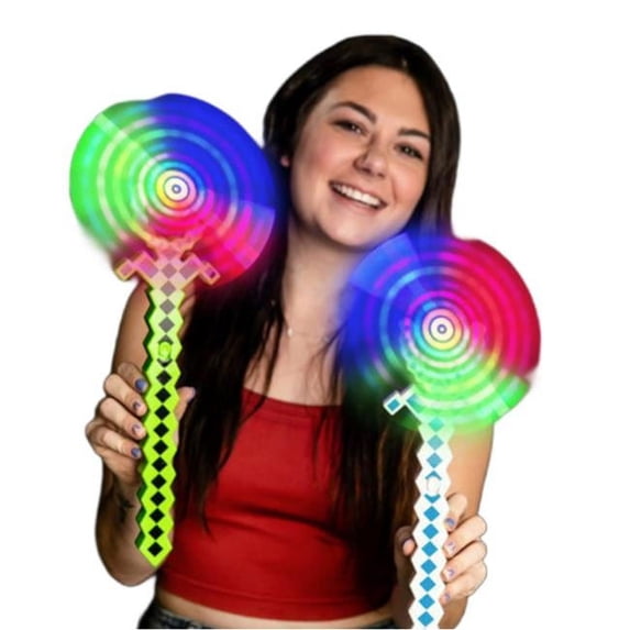 Light Up Mini Pixelated Windmill Wand, Assorted Color