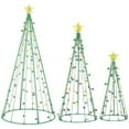 LightUp MultiColored Twinkle String Cone Holiday Christmas Trees