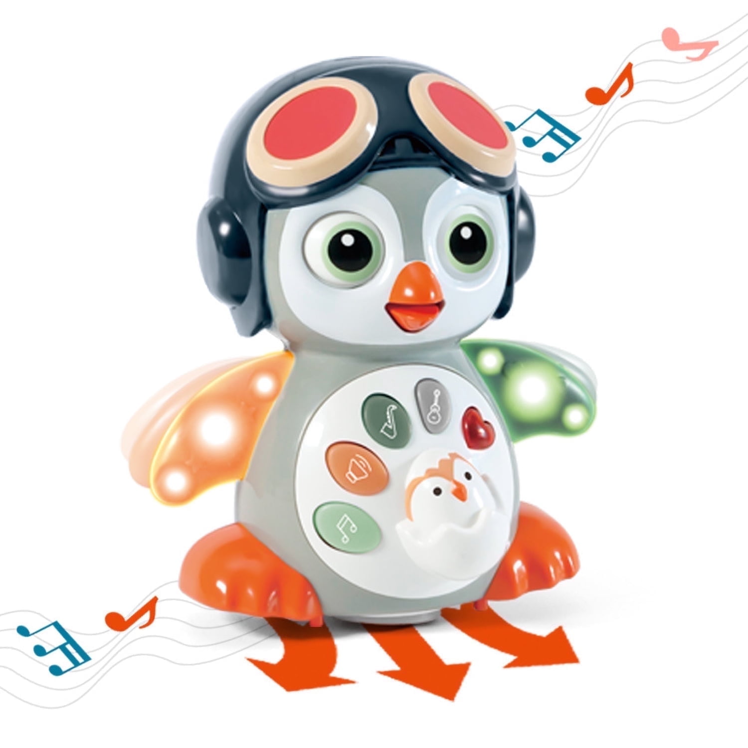 Light up Toy for Baby Toddler, FAV Interactive Penguin Toy w/ Music for Ages 6+ Months Boy Girl
