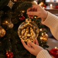 thumbnail image 1 of Light-Up Nativity Scene Christmas Ball Ornament with 3D Jesus Birth Figures, 1-Pack, Clear Sphere with Gold Cap, for Christian Tree Decor, Religious Decoration, 1 of 4
