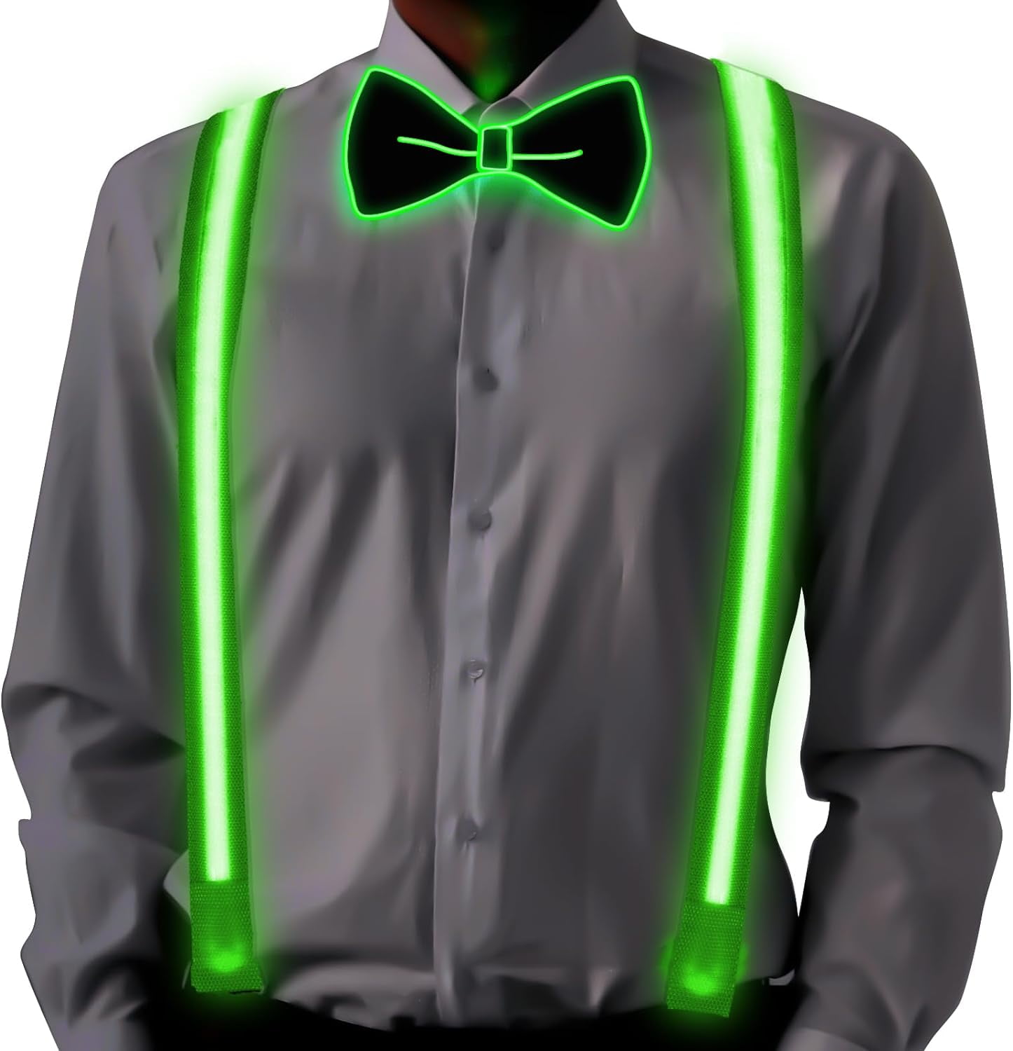 light up bow tie and suspenders