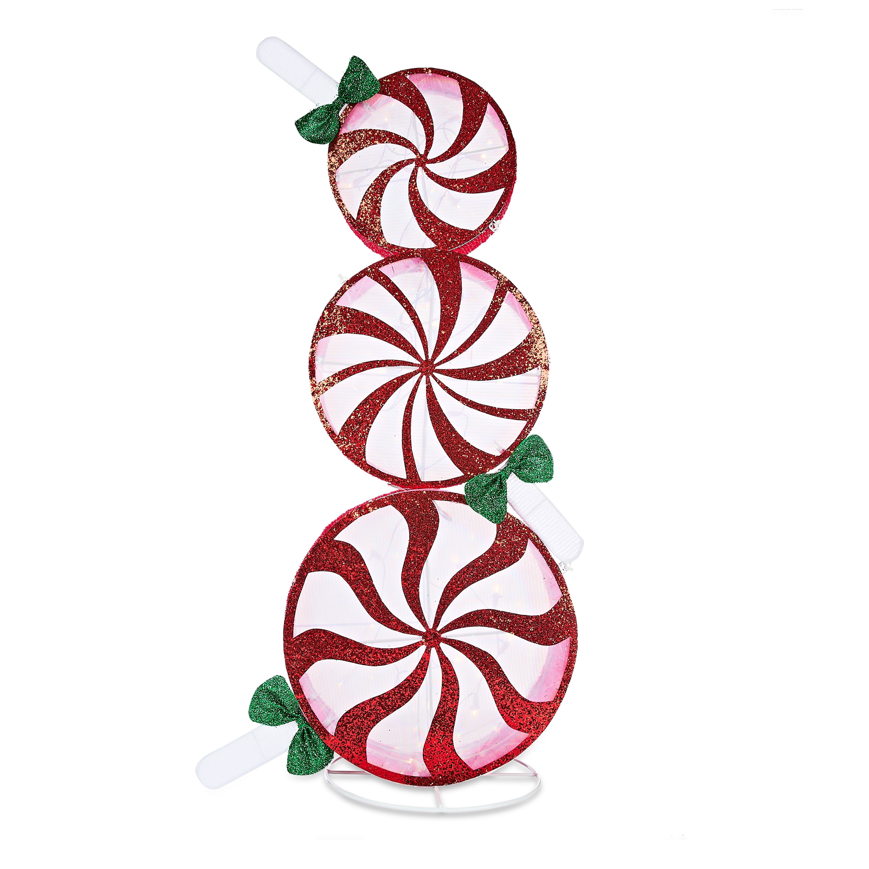 Light-Up Peppermint Lollipop Stack, 43 in, by Holiday Time