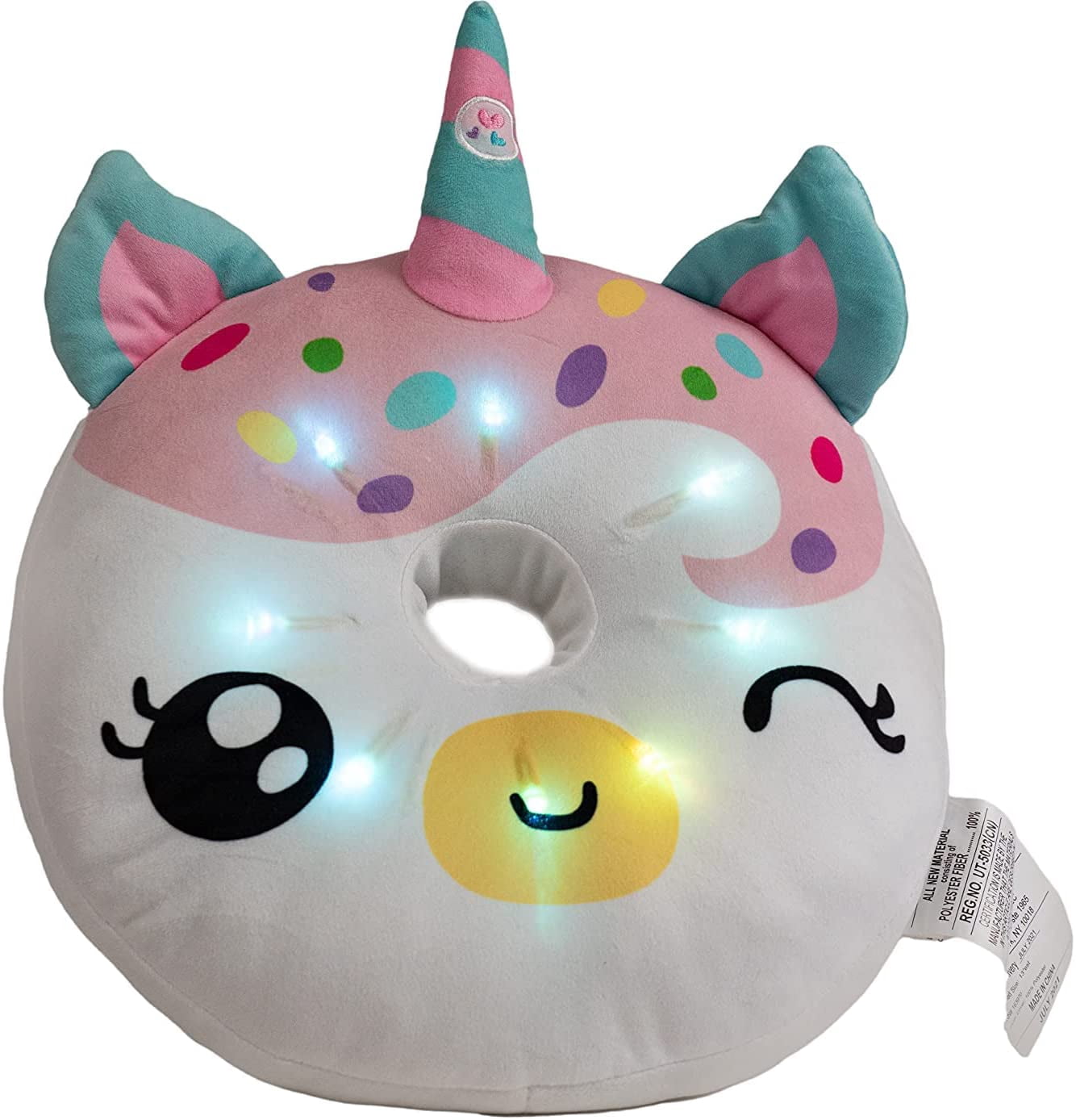 Glowing LED Kitty Plush Pillow For Kids With Soothing Lullabies main image 1