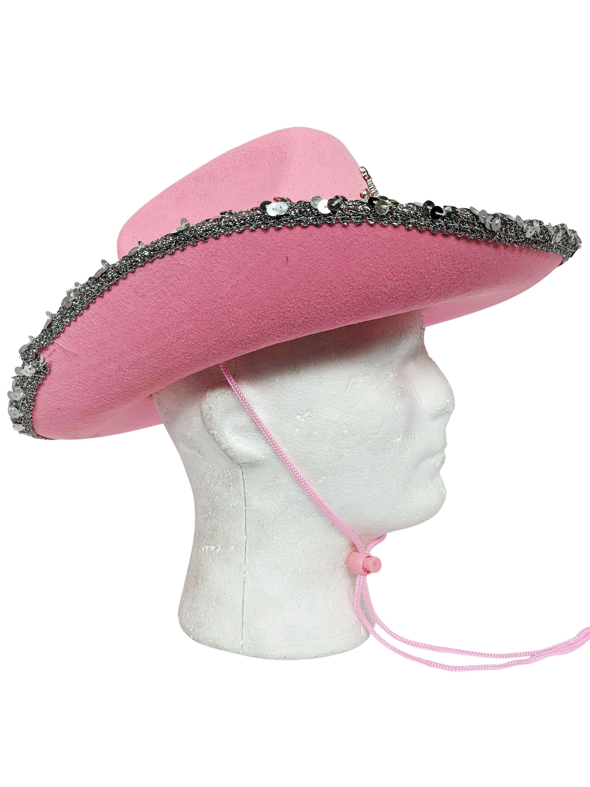 Light Up Cowboy Hat Pink Tiara Sequin Western Bachelorette Party
