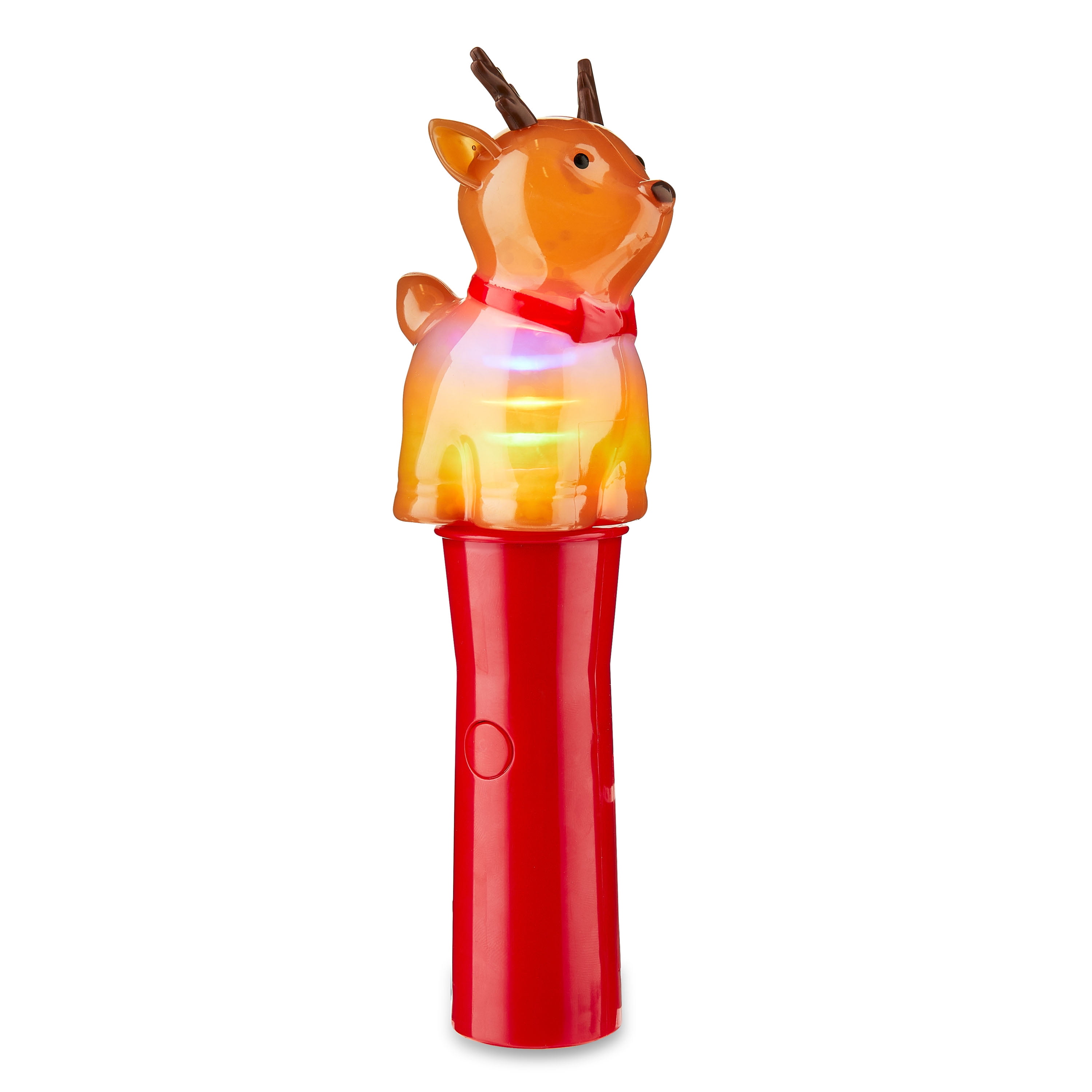 LightUp Plastic Jumbo Spinner Reindeer Toy, Boys or Girls, 8.9