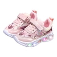 thumbnail image 1 of Light Up Platform Walking Shoes for Toddler Girls Wide Width Mesh Breathable Sequins Slip on Sneakers Pink, 1 of 5
