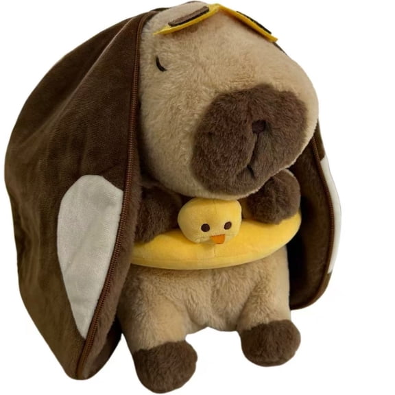 Light-Up Plush Capybara Soft Breathing Glow Novelty Gift for Home