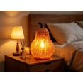 thumbnail image 1 of Light Up Pumpkin Lamp Round Pear Gourd Orange Pumpkin Light LED Fall Autumn Halloween Crackle Mosaic Tabletop Decor Home Window Shelf Ornament, 1 of 8