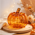 thumbnail image 1 of Light Up Pumpkin Small Glass Pumpkins with Lights Golden Pumpkin Decor Halloween Lights for Fall Centerpieces for Tables, 1 of 6