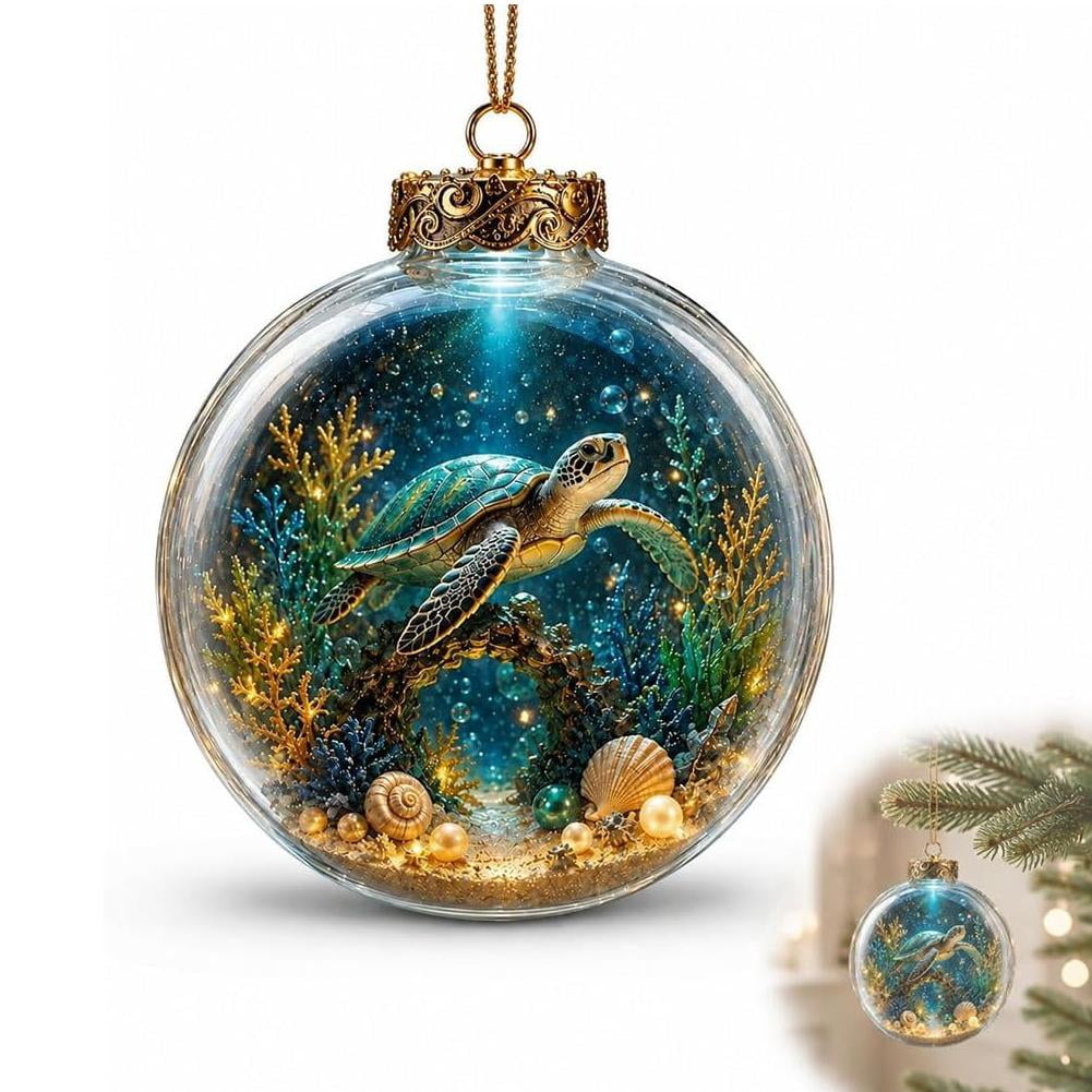 OADUKQ Light Up Sea Turtle Ornament, 3D Sea Turtle Ocean Sphere, for ...