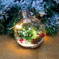 thumbnail image 1 of Light-Up Shatterproof Transparent Christmas Balls - Hanging Baubles for Christmas Tree, Perfect for Home & Party Decor, Festive Holiday Ornaments, 3.14in/8cm, White, 1 of 7