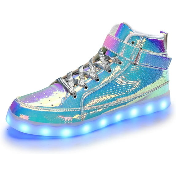 Light Up Shoes Men Women LED Shoes High Top Adult Light Up Sneakers Glow in The Dark Shoes with USB Recharging for Dancing Parties