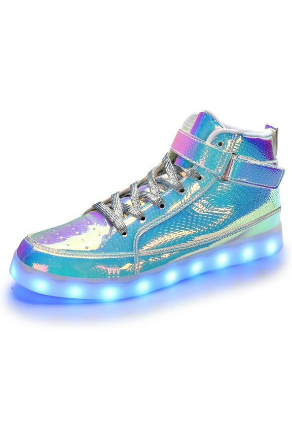 Light Up Shoes Men Women LED Shoes High Top Adult Light Up Sneakers Glow in The Dark Shoes with USB Recharging for Dancing Parties