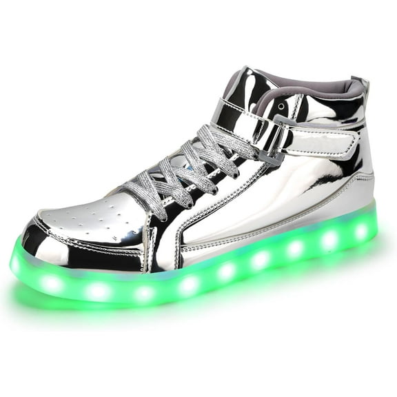 Light Up Shoes Men Women LED Shoes High Top Adult Light Up Sneakers Glow in The Dark Shoes with USB Recharging for Dancing Parties