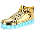 thumbnail image 1 of Light Up Shoes Men Women LED Shoes High Top Adult Light Up Sneakers Glow in The Dark Shoes with USB Recharging for Dancing Parties, 1 of 13