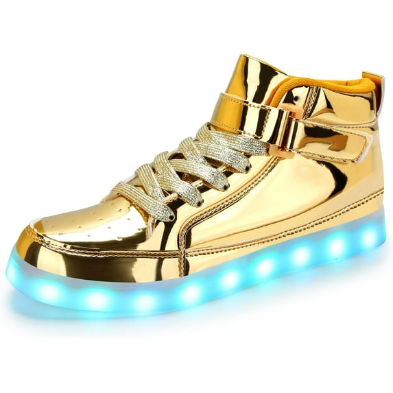 Light Up Shoes Men Women LED Shoes High Top Adult Light Up Sneakers Glow in The Dark Shoes with USB Recharging for Dancing Parties