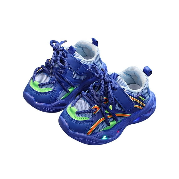 Light Up Shoes for Boys Girls Toddler LED Flashing Sneakers Mesh Breathable Sport Walking Shoes for Kids