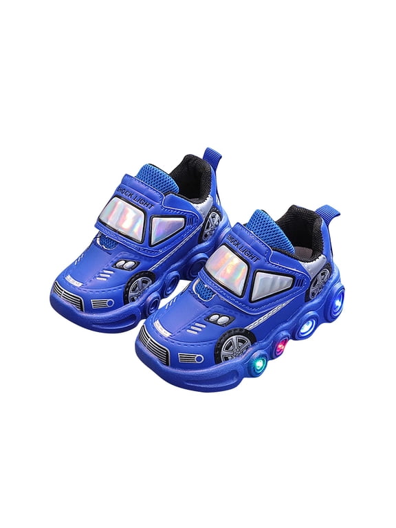 Light Up Shoes for Boys Toddler LED Flashing Sneakers Mesh Breathable Sport Walking Shoes for Kids