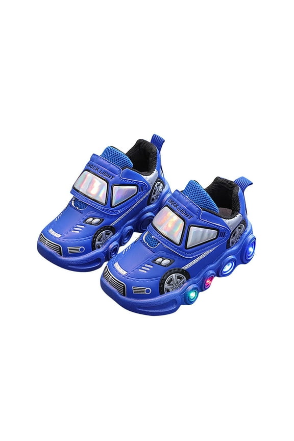 Light Up Shoes for Boys Toddler LED Flashing Sneakers Mesh Breathable Sport Walking Shoes for Kids