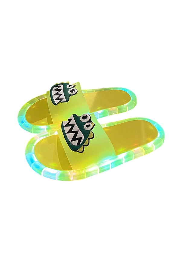 Light Up Slippers for Women - Motion Sensor LED Glowing Cartoon Eyes Womens Slippers with Non Slip Sole for Indoor Outdoor Comfortable Funny Gift