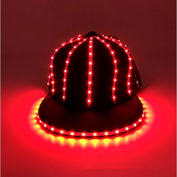 Light Up Snapback Hat, LED Snapback Hat LED Baseball Hat LED Party Hat for Boys & Girls