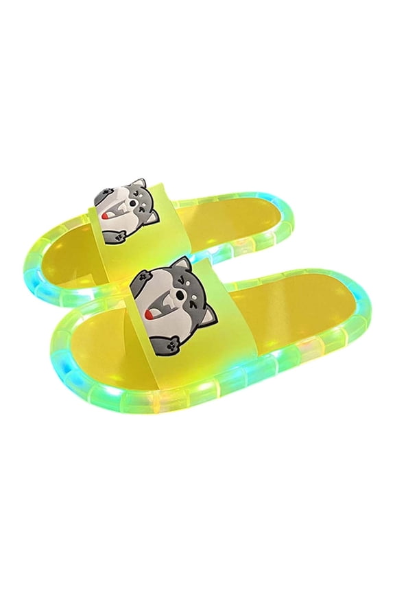 Light Up Sole Bohemian Slippers For Adults, Cartoon Couple Style Comfort Illuminated Footwear For Indoor Home Daily Wear For Women & Man