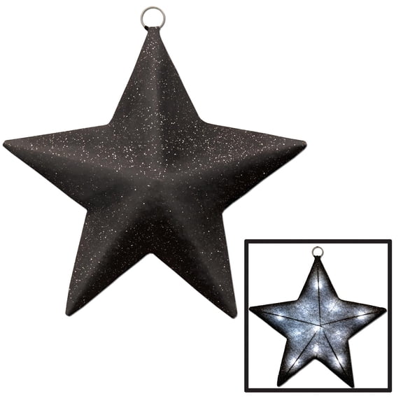 Light-Up Sparkle Party Star- Black