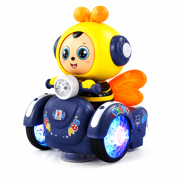 Light Up Toy Car with Music, Dancing Interactive Vehicle, 360 Movement and Changing Faces