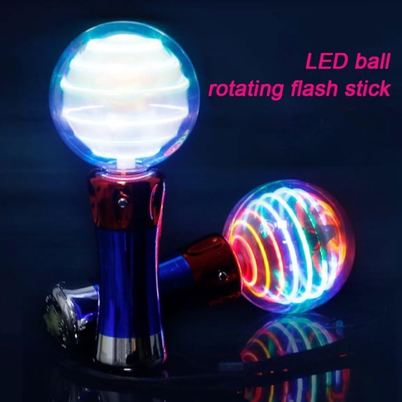 Light Up Toy Wand, LED Flashing Spinning Wand, Rotating Light Ball Toy, for Party Favors Classroom Sensory Room Events