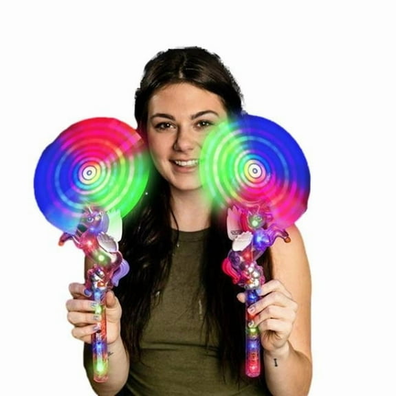 Light Up Unicorn Spinning Windmill Wand, Multi Color
