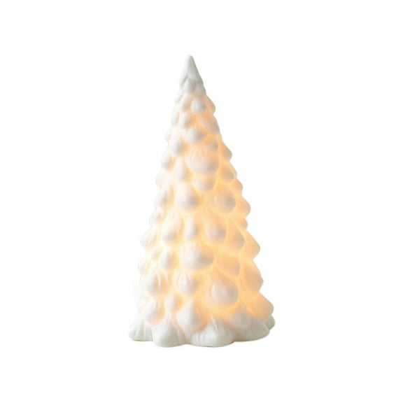 Light Up White Ceramic Christmas Tree,White Tabletop Xmas Tree Decorations with Lights,Gift for Indoor Tabletop Mantel Shelf Fireplace Holiday