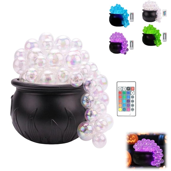 Light-Up Witch Cauldron, Halloween Decoration with Remote Multicolor L